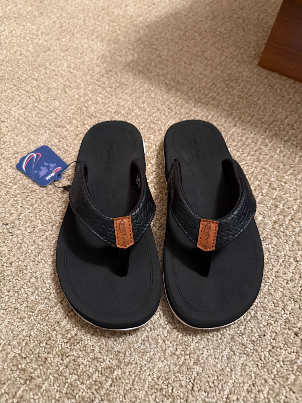 Aerothotic Black Flip Flops